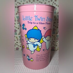 Vintage Sanrio 1986 “Little Twin Stars” Trash/Storage Can!!!